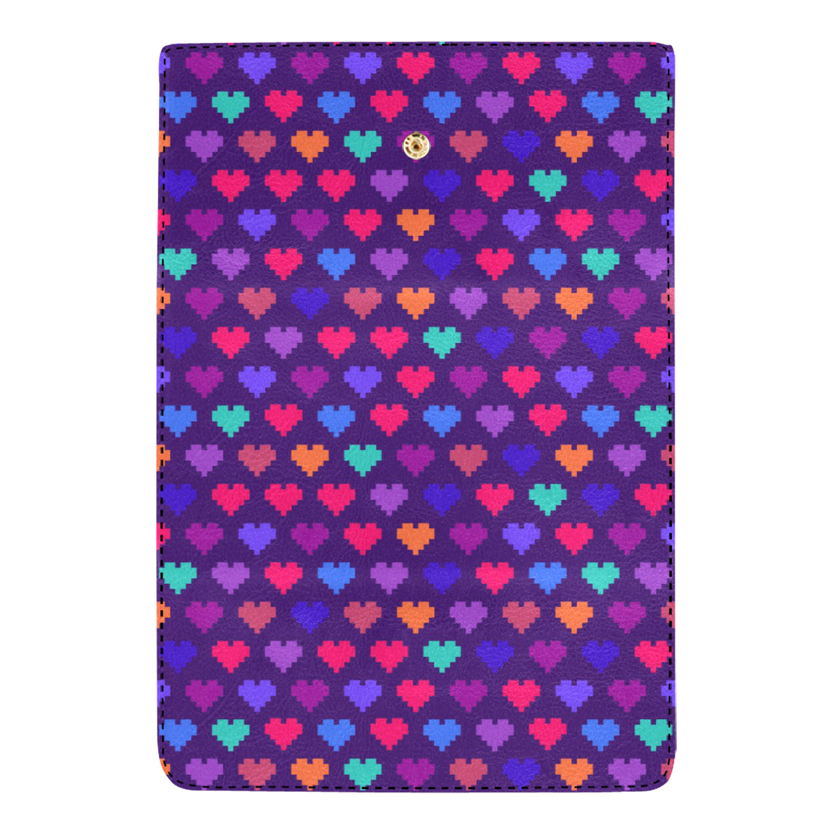 Heart Pixel Pattern Print Design HE03 Women's Trifold Wallet