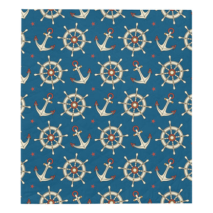 Anchor Pattern Print Design 02 Premium Quilt