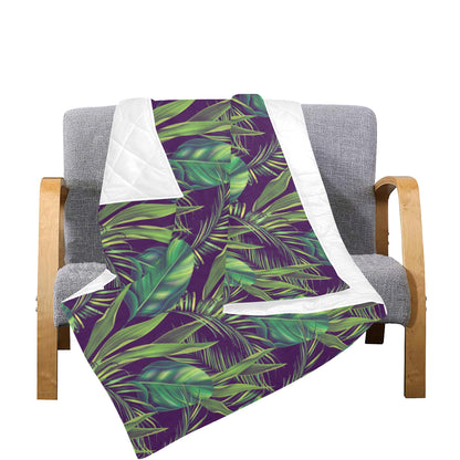 Palm Leaves Pattern Print Design PL03 Premium Quilt