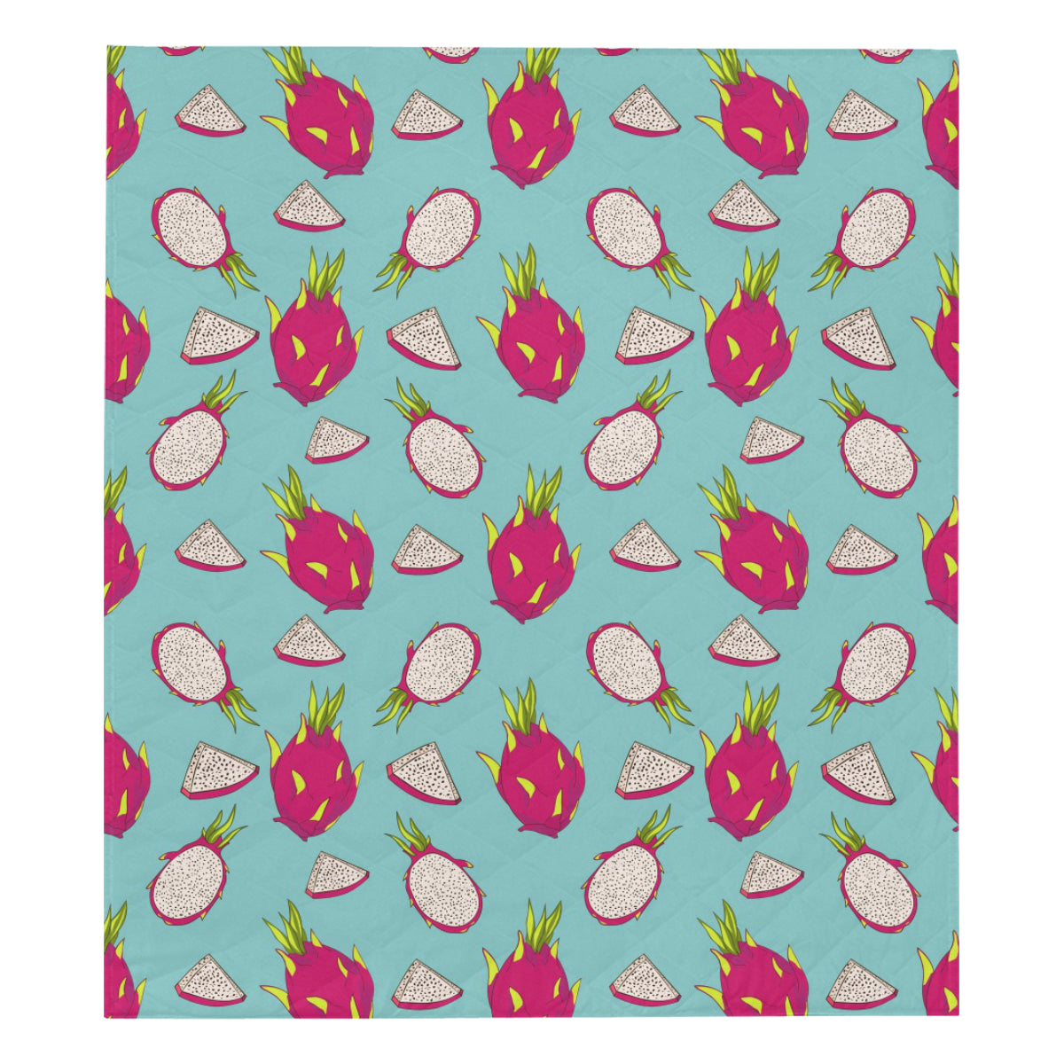 Dragonfruit Pattern Print Design DF01 Premium Quilt