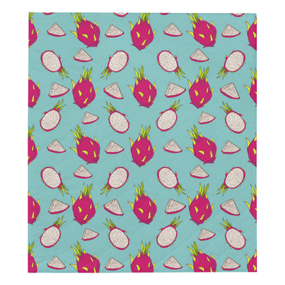 Dragonfruit Pattern Print Design DF01 Premium Quilt