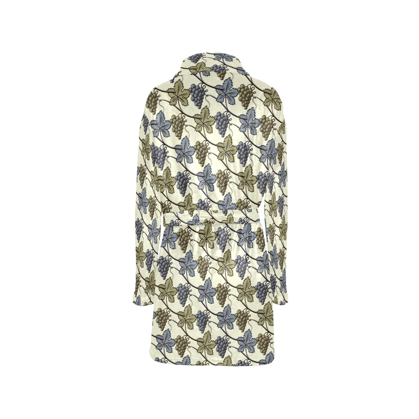 Grape Pattern Print Design GP03 Women's Fleece Robe