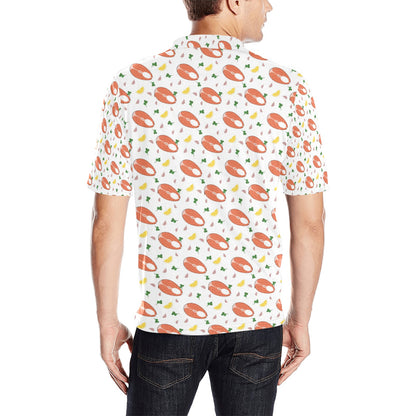Salmon Steak Print Design LKS303 Men Polo Shirt