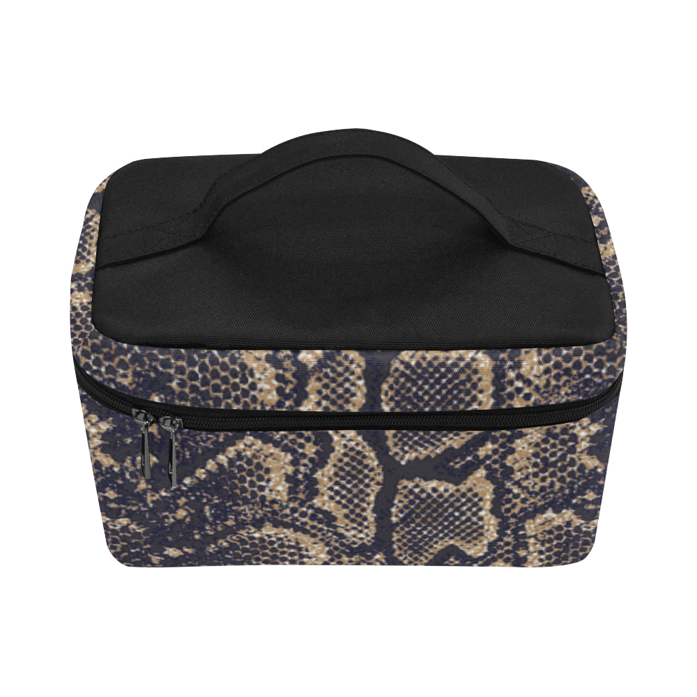Snake Skin Pattern Print Makeup Bag