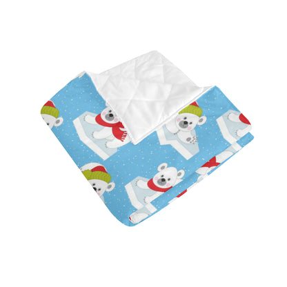 Polar Bear Pattern Print Design PB06 Premium Quilt