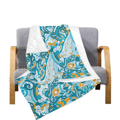 Funky Retro Pattern Print Design A03 Premium Quilt