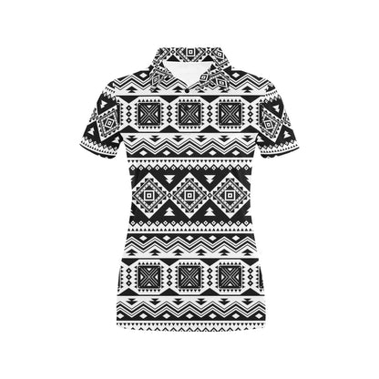 Aztec Pattern Print Design 08 Women's Polo Shirt