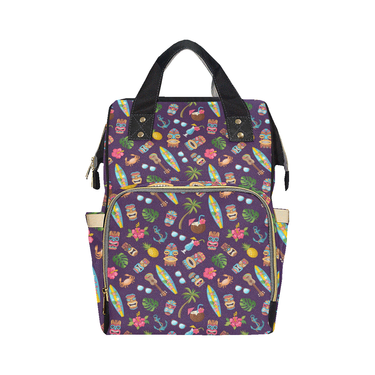 Hawaiian Themed Pattern Print Design H024 Diaper Bag Backpack