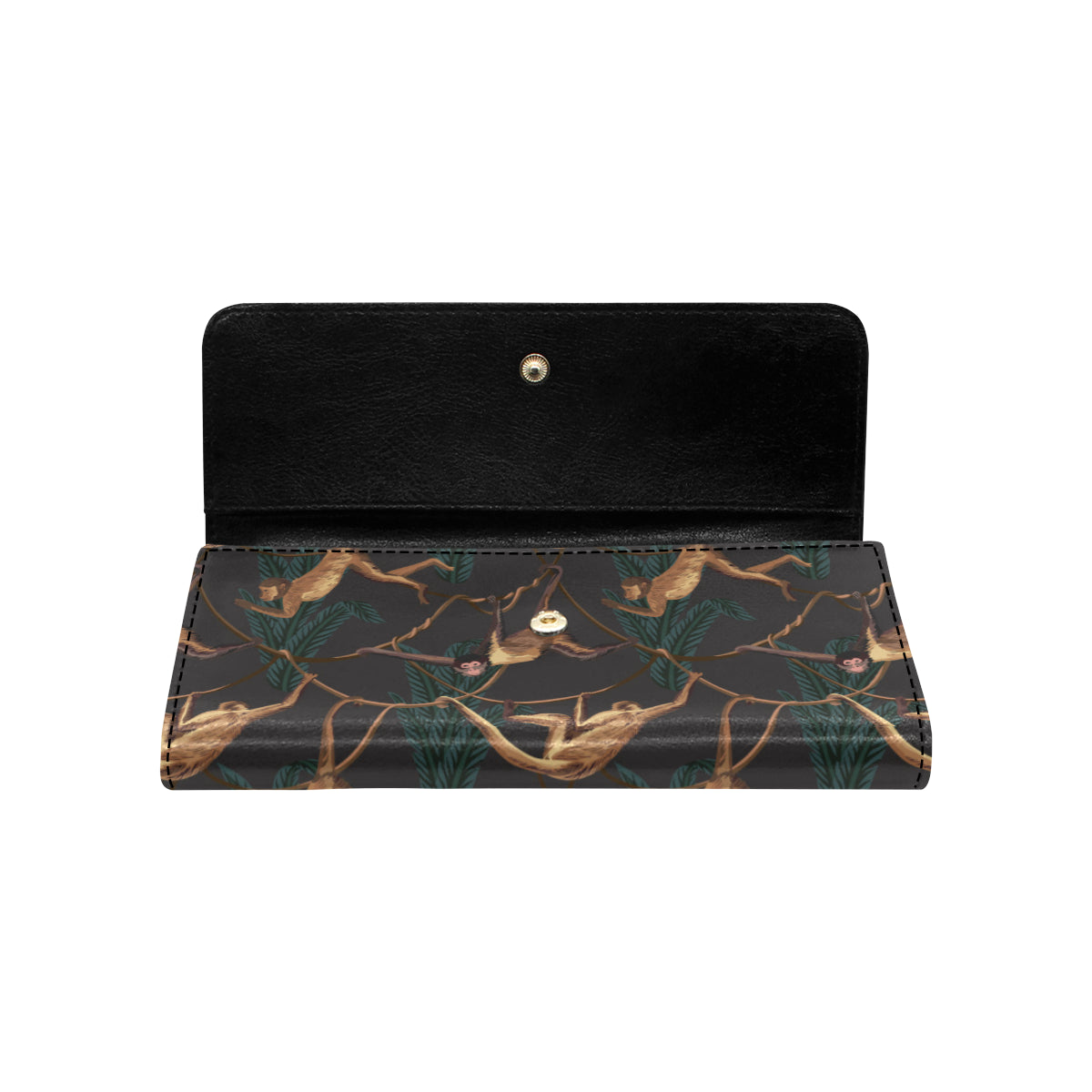 Monkey Pattern Print Design 02 Women's Trifold Wallet