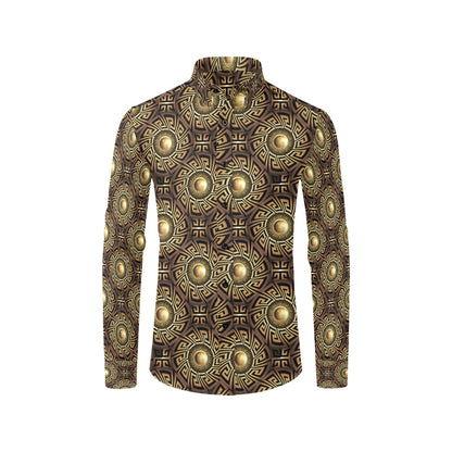 Ancient Greek Print Design LKS3012 Men's Long Sleeve Dress Shirt