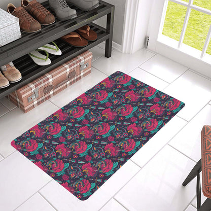 Old School Tattoo Print Rubber Doormat
