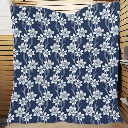 Daffodils Pattern Print Design DF09 Premium Quilt