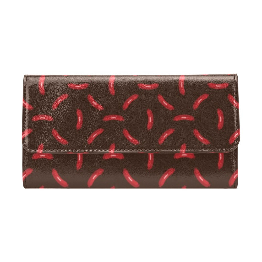 Sausage Print Design LKS302 Women's Trifold Wallet