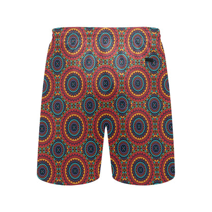 Bohemian Mandala Style Print Men's Swim Trunks Beach Shorts