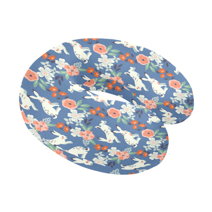 Bunny Pattern Print Design 07 U-Shaped Travel Neck Pillow
