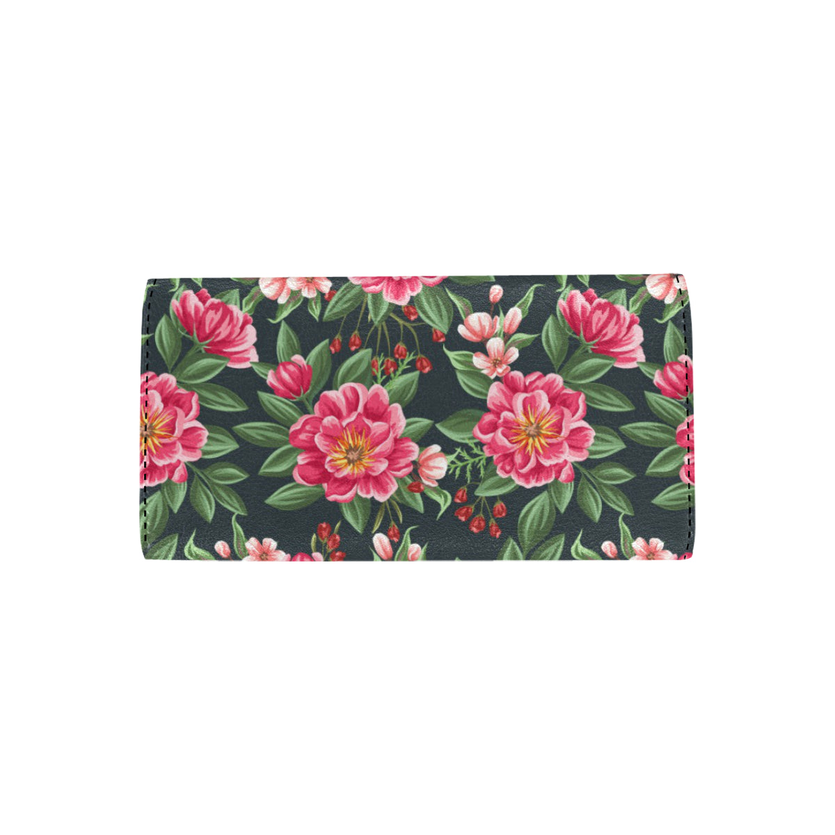 Summer Floral Pattern Print Design SF06 Women's Trifold Wallet