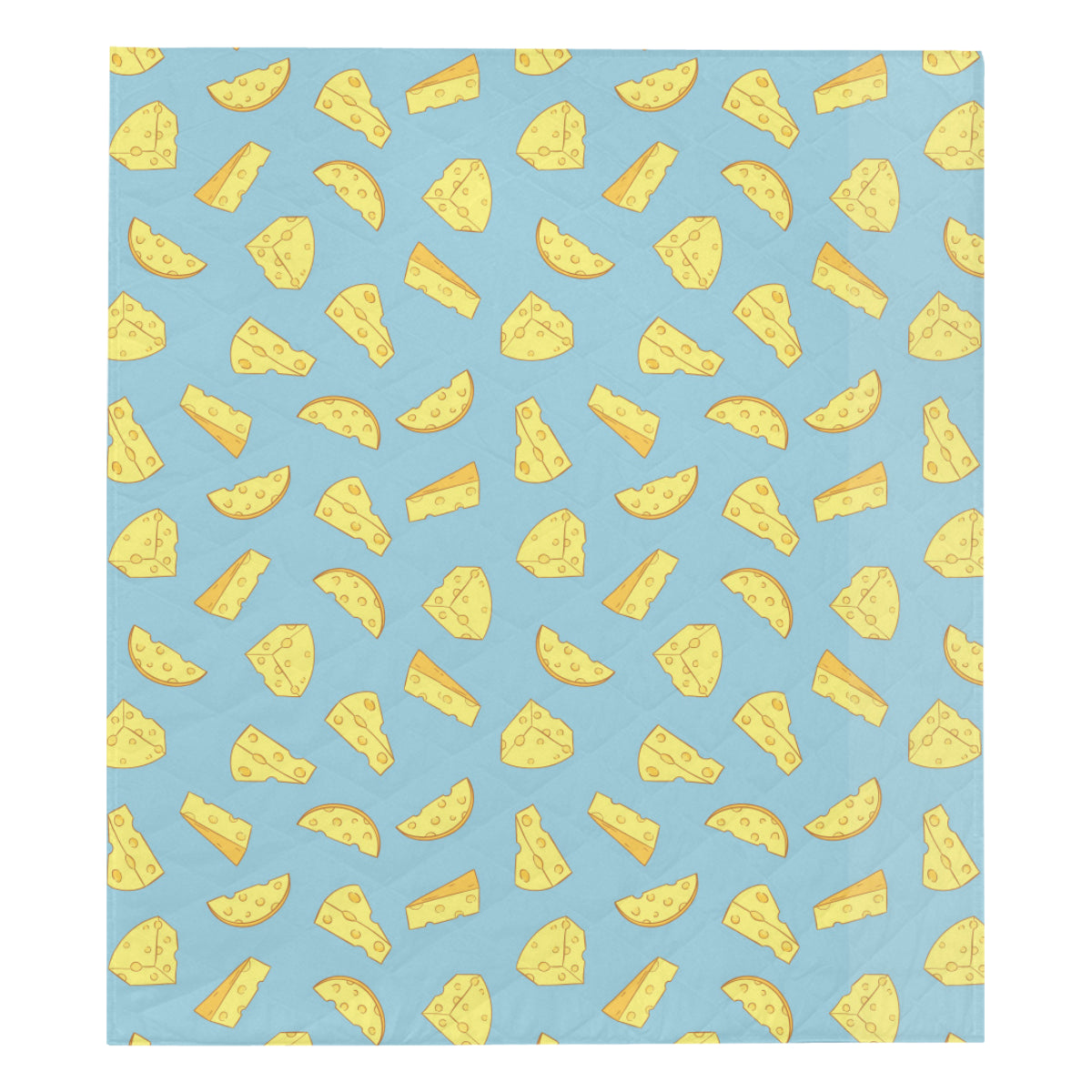 Cheese Pattern Print Design 04 Premium Quilt