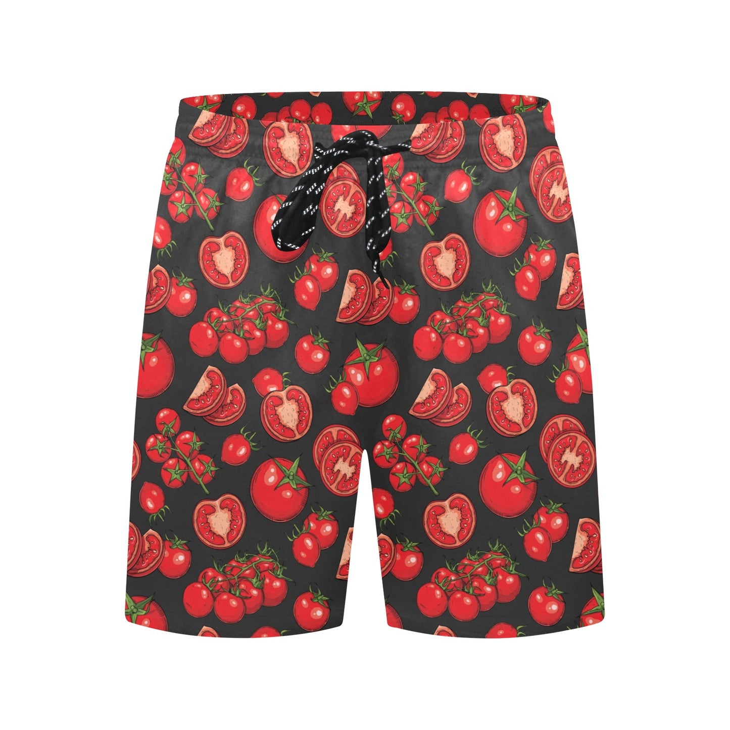 Tomato Print Design LKS303 Men's Swim Trunks Beach Shorts