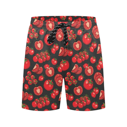 Tomato Print Design LKS303 Men's Swim Trunks Beach Shorts