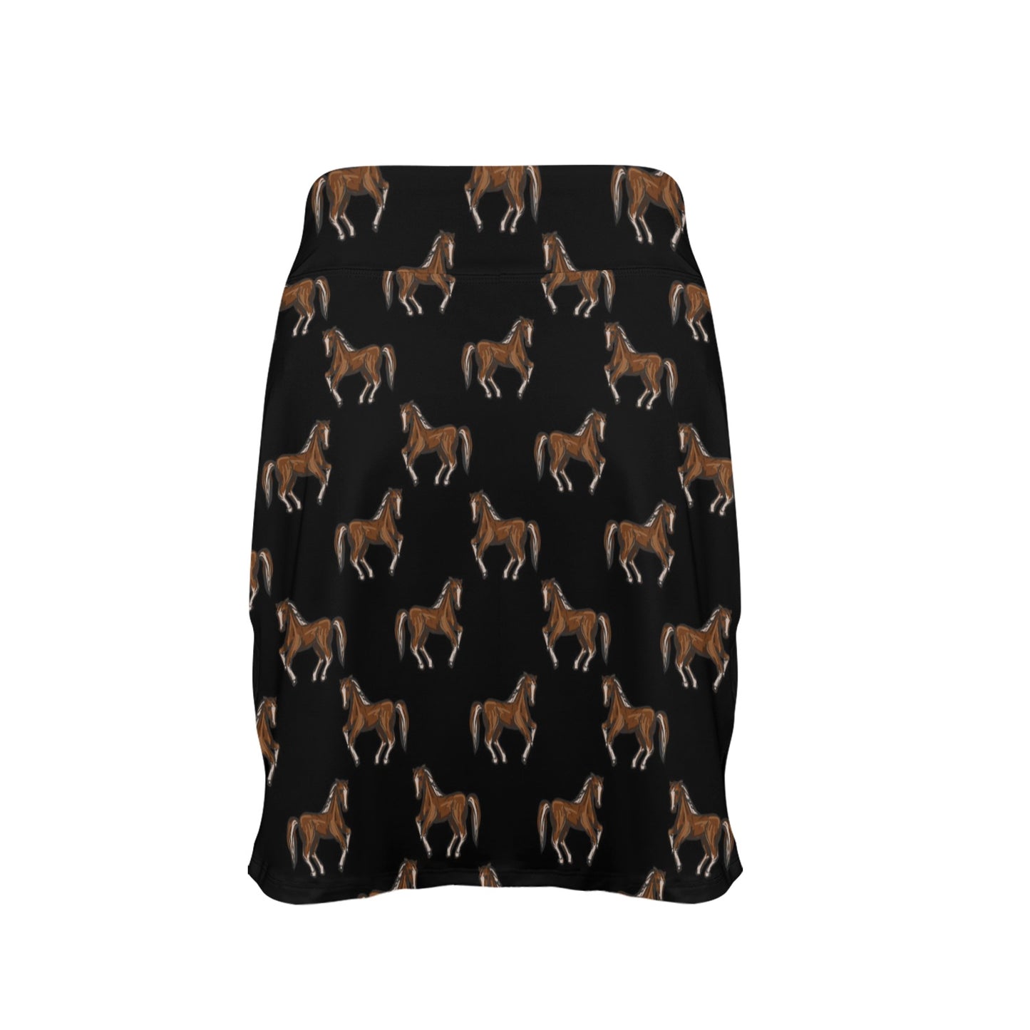 Horse Print Design LKS3010 Women's Golf Skirt with Pocket