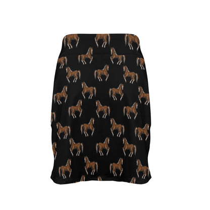 Horse Print Design LKS3010 17" Golf & Pickleball Skort with Pockets