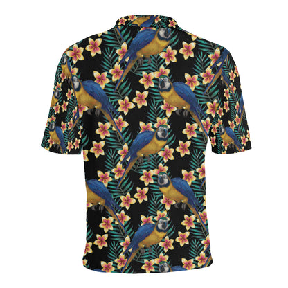 Macaw Pattern Print Design 01 Men Polo Shirt