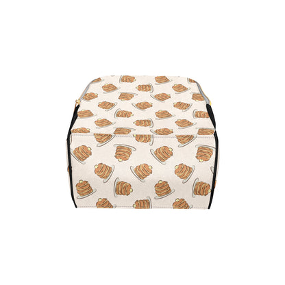 Pancake Pattern Print Design A01 Diaper Bag Backpack