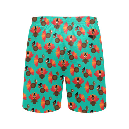 Thanksgiving Print Design LKS307 Men's Swim Trunks Beach Shorts