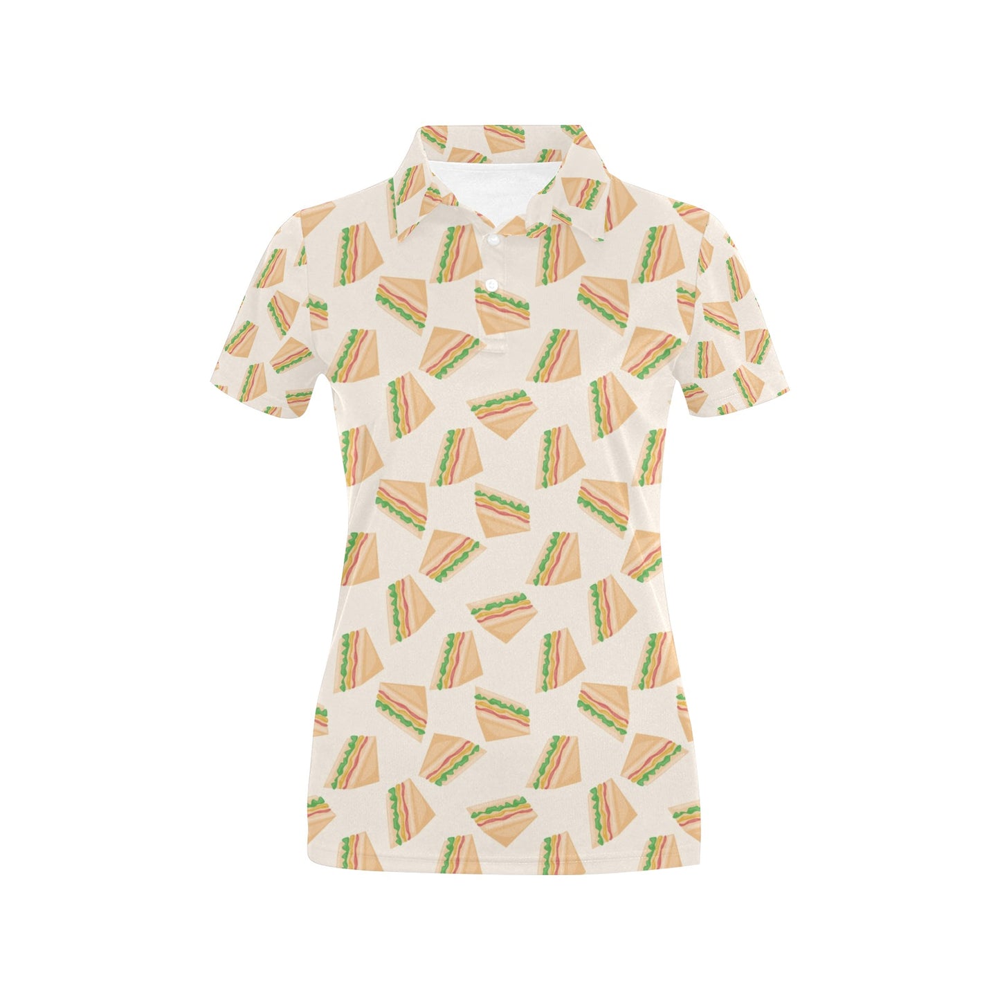 Sandwich Print Design LKS301 Women's Polo Shirt