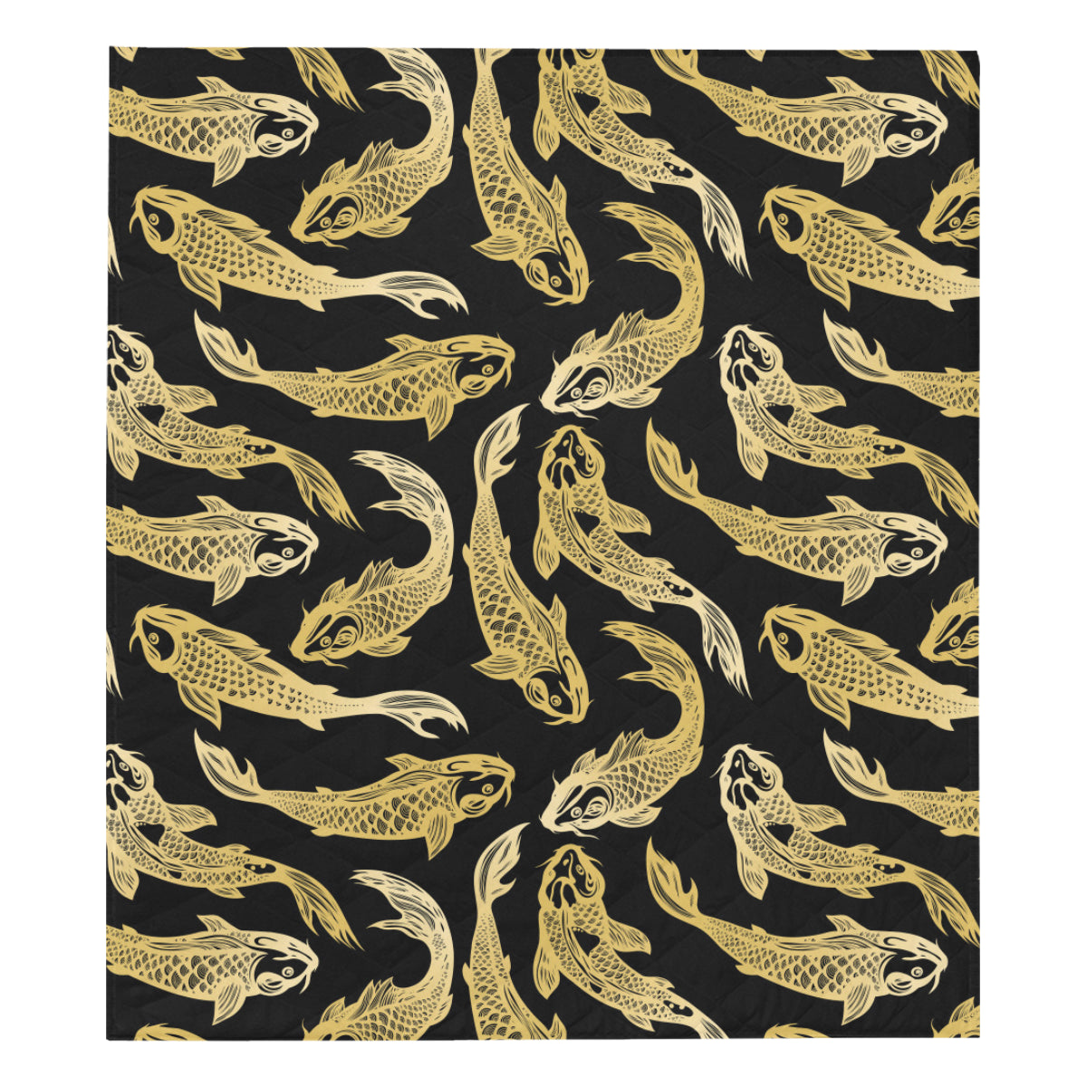 KOI Fish Pattern Print Design 03 Premium Quilt