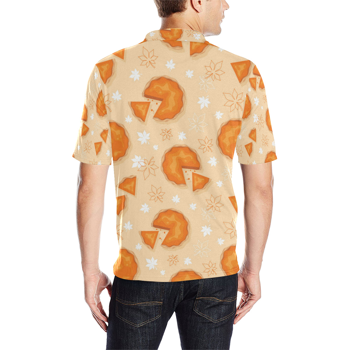 Pie Pattern Print Design A01 Men Polo Shirt