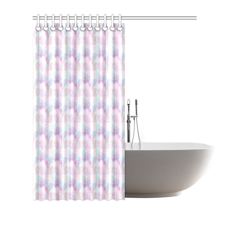 Aquarius Zodiac Pattern Print Design 01 Shower Curtain