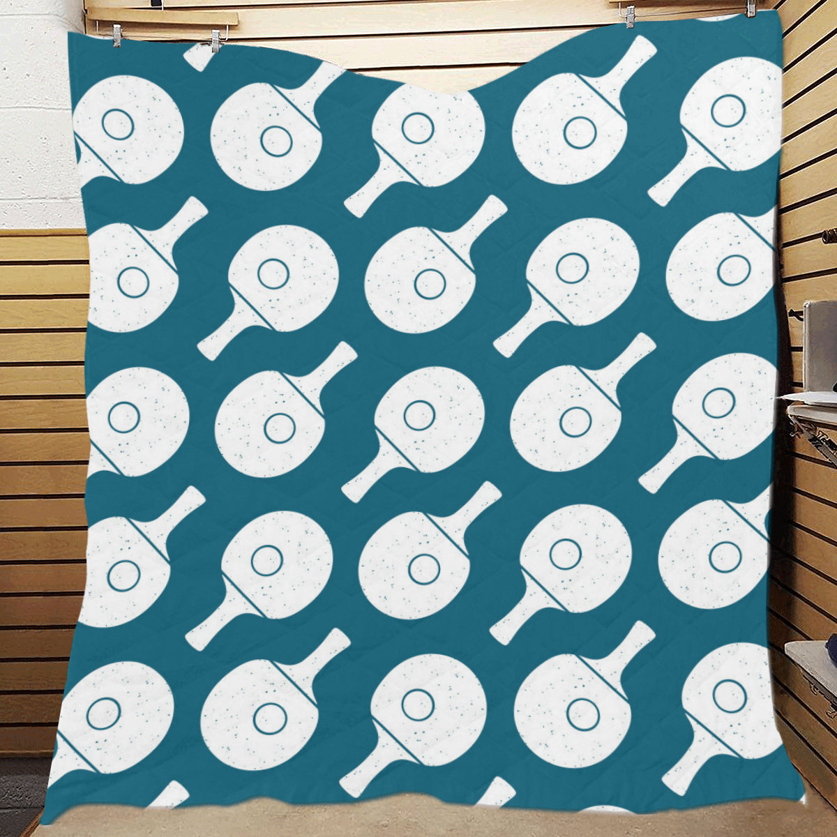 Ping Pong Pattern Print Design A02 Premium Quilt