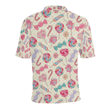 Candy Pattern Print Design CA04 Men Polo Shirt