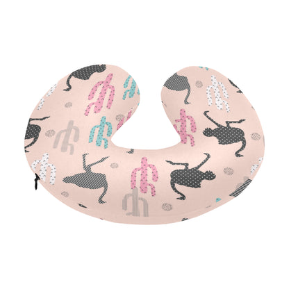 Ostrich Pattern Print Design 03 U-Shaped Travel Neck Pillow