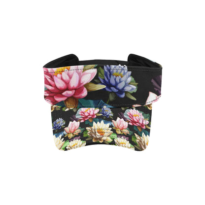 Water Lily Pattern Print Design WL02 Unisex Sun Visor