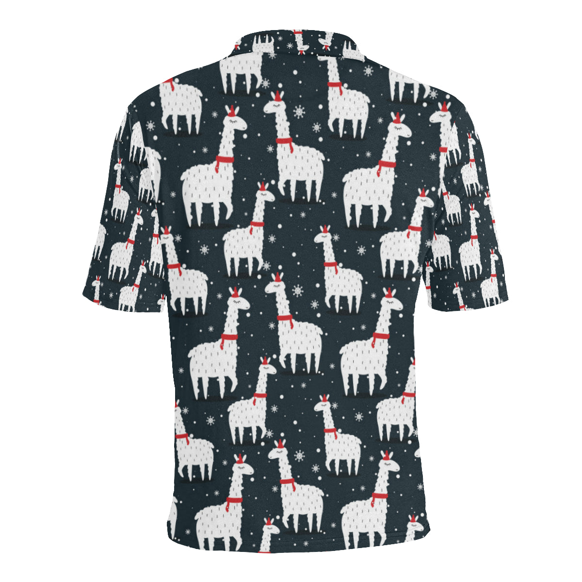 Alpaca Pattern Print Design 04 Men Polo Shirt