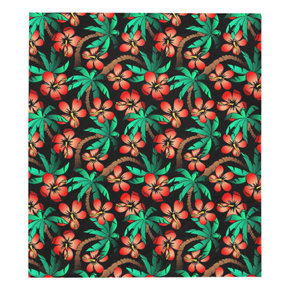 Hawaiian Themed Pattern Print Design H022 Premium Quilt