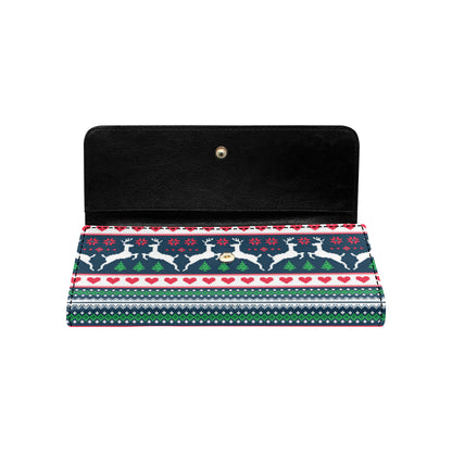 Reindeer Pattern Print Design 03 Women's Trifold Wallet