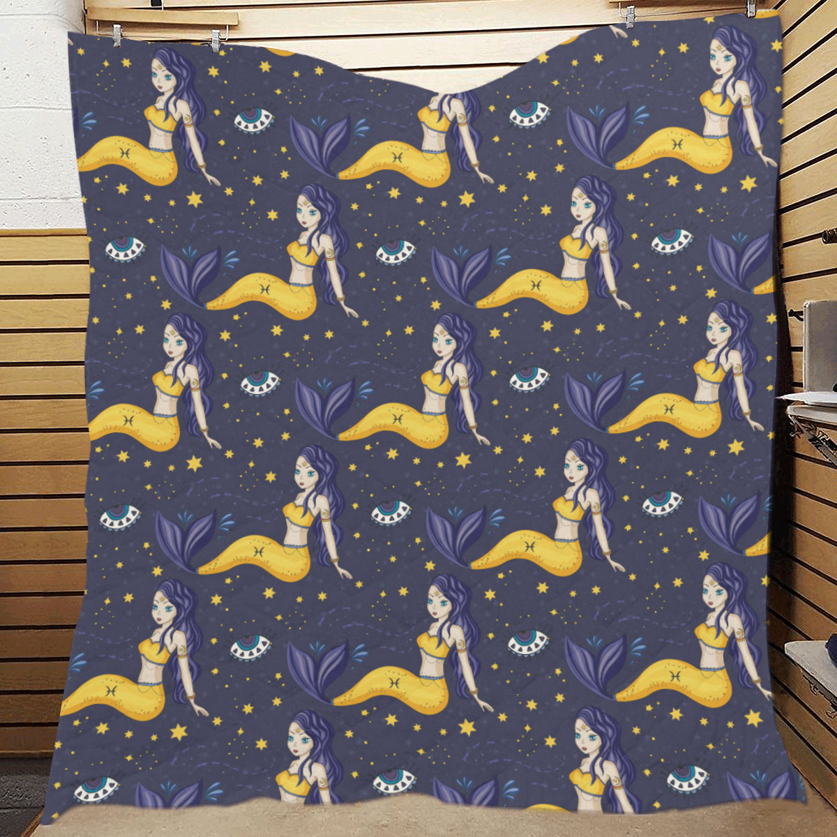 Pisces Pattern Print Design A04 Premium Quilt