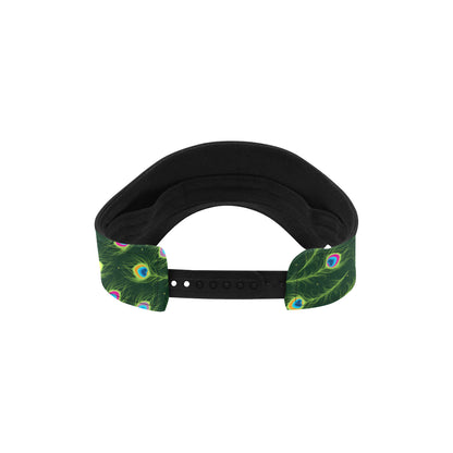 Peacock Feather Green Design Print Unisex Sun Visor