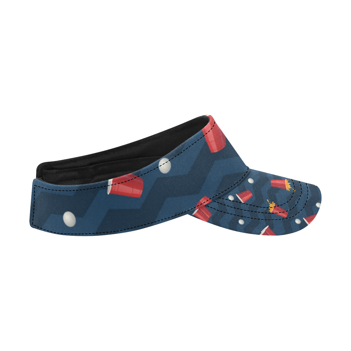 Beer Pong Pattern Print Design 01 Unisex Sun Visor