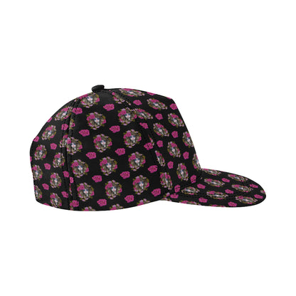 Day of the Dead Makeup Girl Snapback Cap