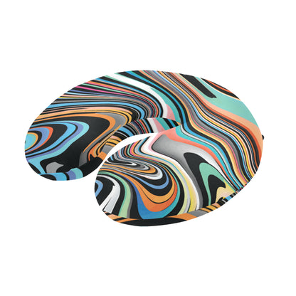 Liquid Pattern Print Design 02 U-Shaped Travel Neck Pillow