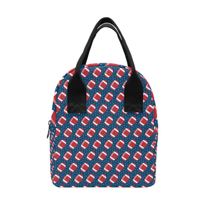American Football Star Design Pattern Insulated Lunch Bag