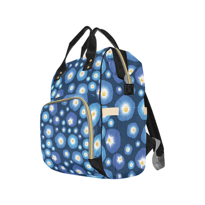 Morning Glory Pattern Print Design 02 Diaper Bag Backpack