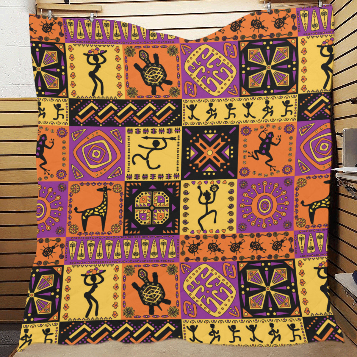 African Pattern Print Design 02 Premium Quilt