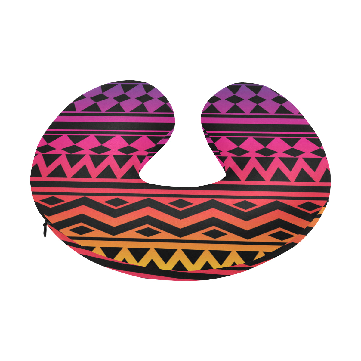 Rainbow Tribal Pattern Print Design A02 U-Shaped Travel Neck Pillow
