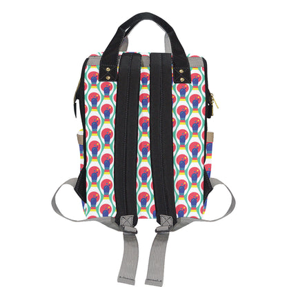 Bowling Pattern Print Design 05 Diaper Bag Backpack