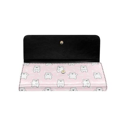 Polar Bear Pattern Print Design PB09 Women's Trifold Wallet
